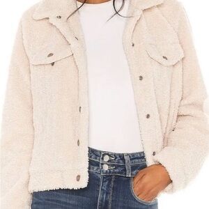 Sanctuary Women's Cream Sherpa Jacket Size Small